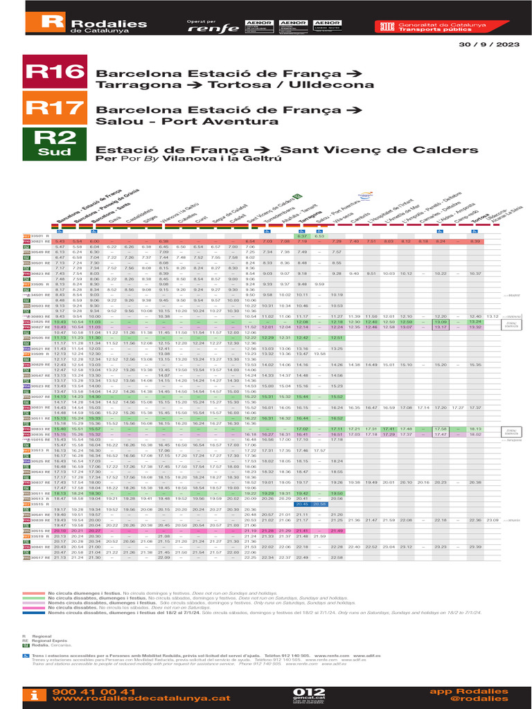 R2 Sud Train Schedule and Accessibility | PDF