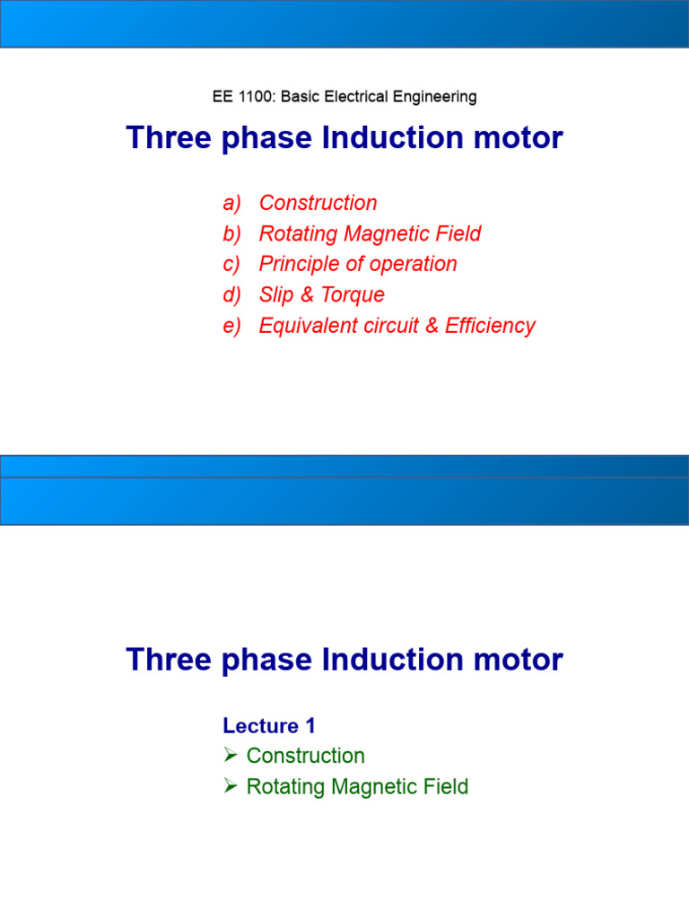 Three Phase Induction Motor - Final | PDF | Electric Motor ...