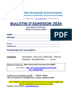 Bulletin D'adhésion 2024