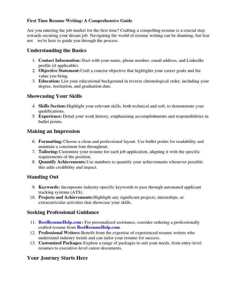 First Time Resume Template | PDF | Résumé