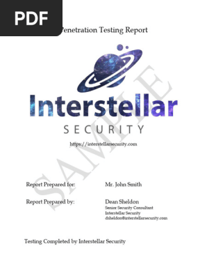 InterstellarSecurity-T3SamplePenetrationTestingReport