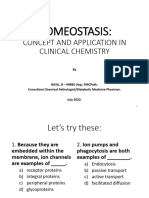 HOMEOSTASIS - Application in Clinical Chemistry