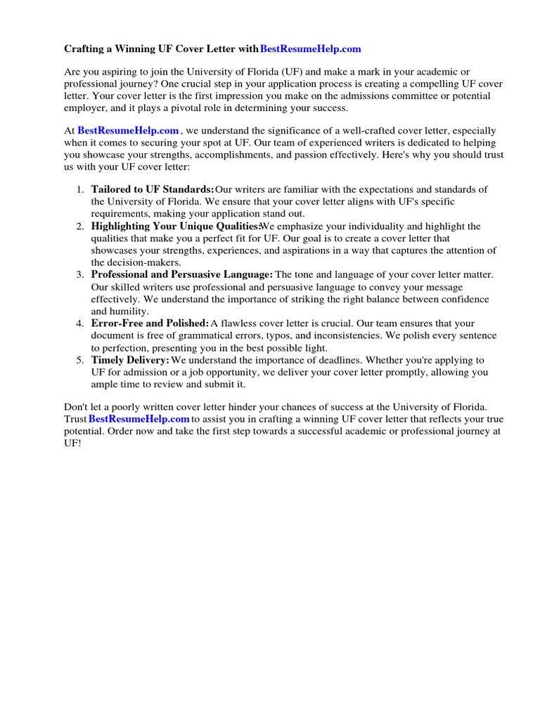 Uf Cover Letter PDF Criminal Record Résumé