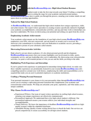 High School Student Skills for Resume