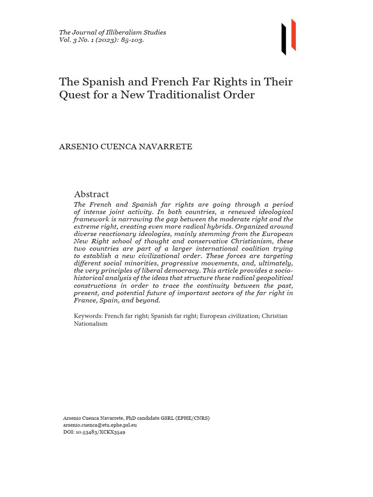 Cuenca Navarrete The Spanish and French Far Rights in Their Quest For A