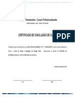 Certificado. Julio Costa de Araujo