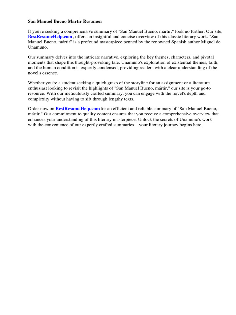 San Manuel Bueno Martir Resumen - 1715701897