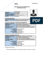 Form CMA-011B - Formulario de Filiación, Presentacion Al Curso Vestibular