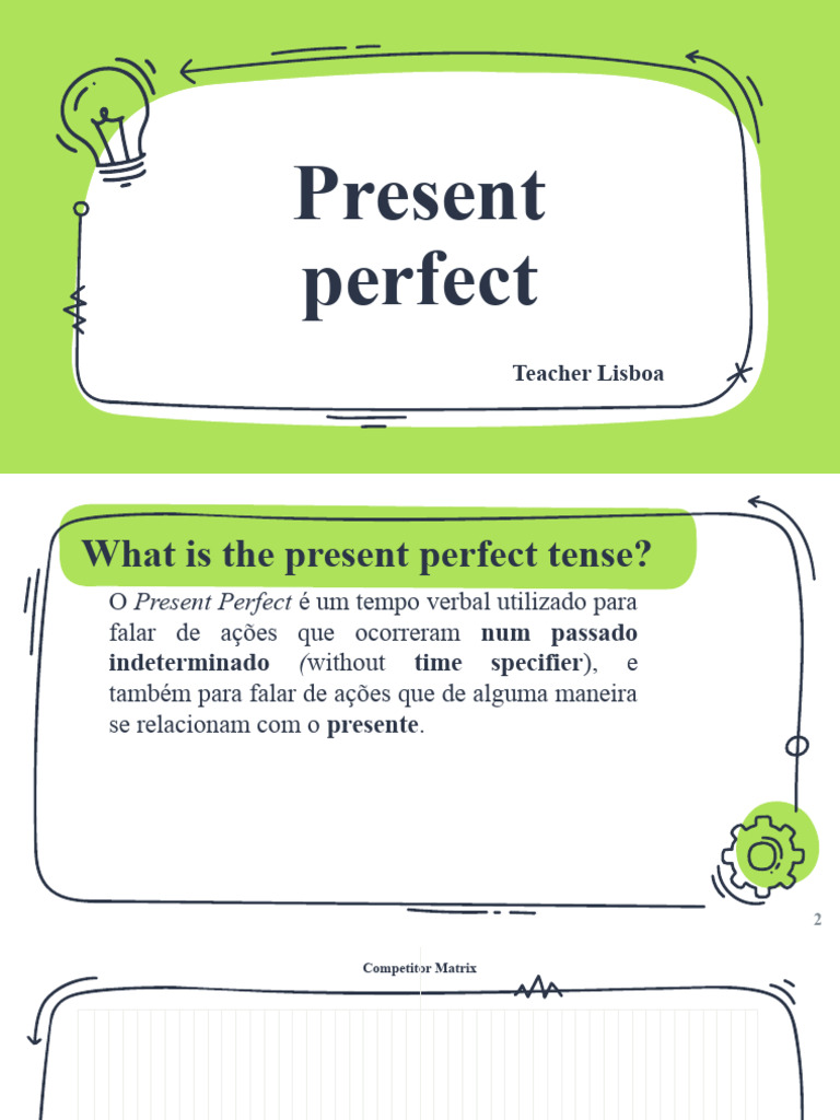 Present Perfect | PDF | Linguistic Typology | Semantic Units