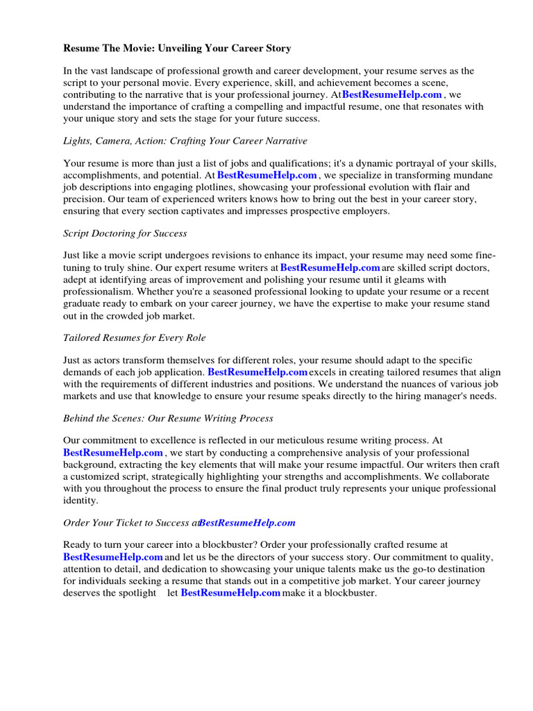 Resume The Movie PDF R sum - 1719405740