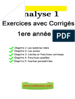 Exercices Corrigés D'analyse 1