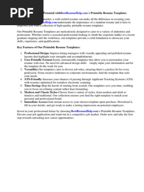 Printable Resume Templates