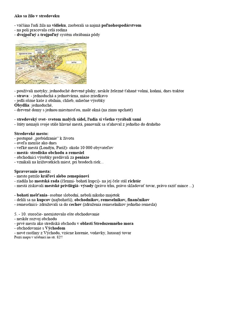 Ako Sa Å Ilo V Stredoveku | PDF