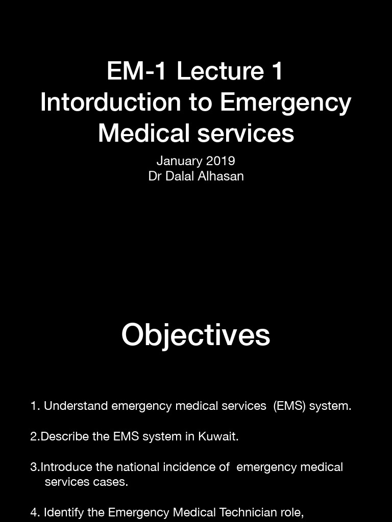 Overview of EMS in Kuwait: Roles & Systems | PDF | Emergency Medical ...