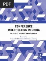 Conference Interpreting in China - Practice, Training and Research