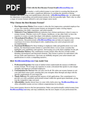 Best Resume Format Doc