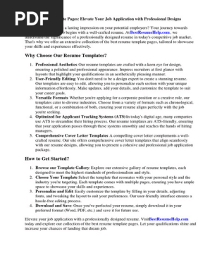 Best Resume Template Pages