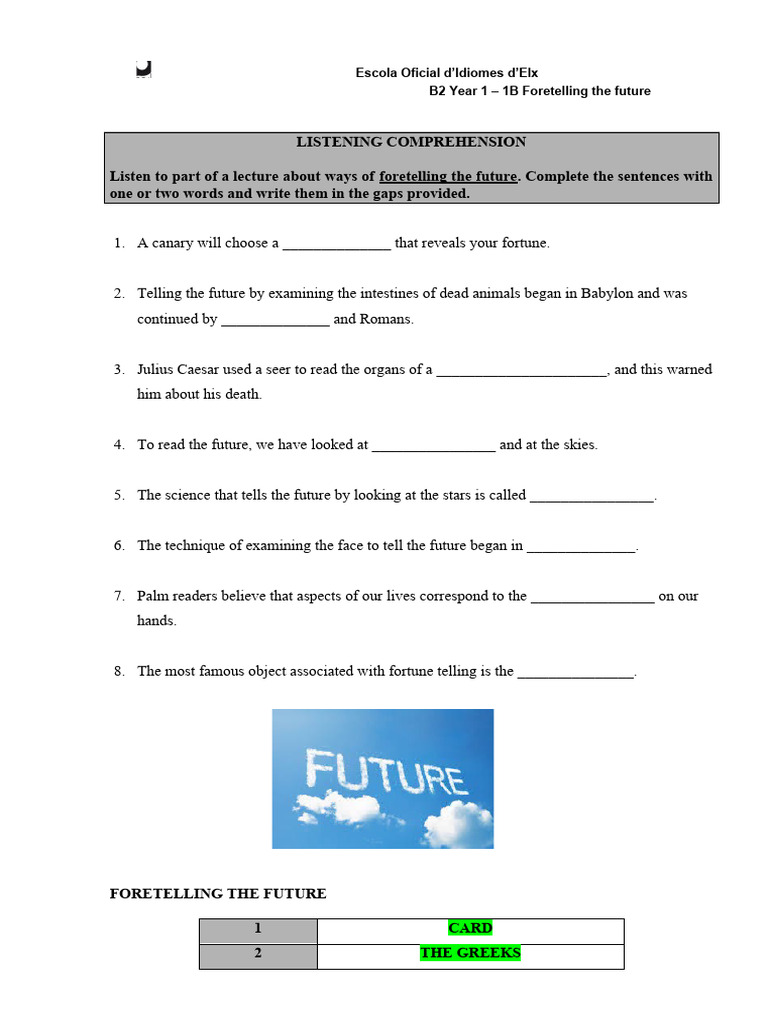 Foretelling The Future | PDF