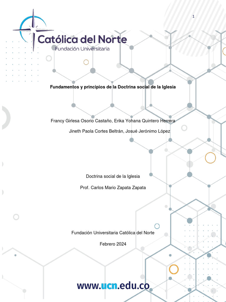 Fundamentos y principios de la Doctrina social de la Iglesia | PDF ...