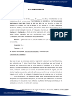 1 - Acta Administrativa Con Presencia Del Trabajador