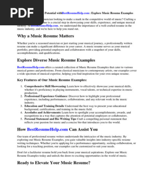 Music Resume Examples