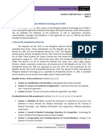 MIDTERMS Mazon 1 - Laws in Medical Technology Profession