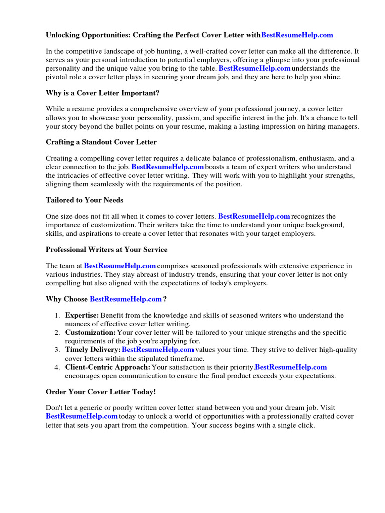 Crafting a Winning Cover Letter Guide | PDF | Résumé