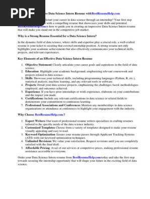 Data Science Intern Resume