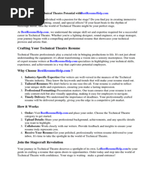 Technical Theatre Resume