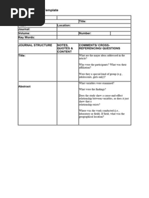 Cornell Method & Critical Questions Template