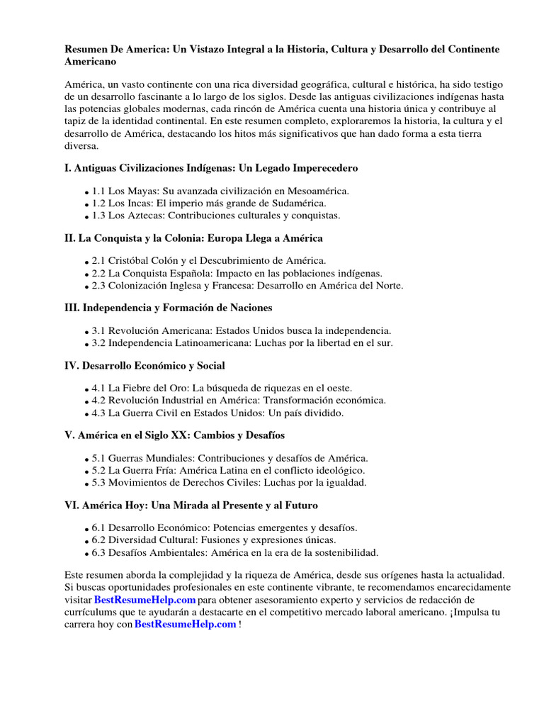 Resumen de America PDF Am ricas - 1712567979