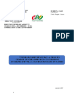 TDR Prise en Charge Évaluateurs Dossier CAMES 2024