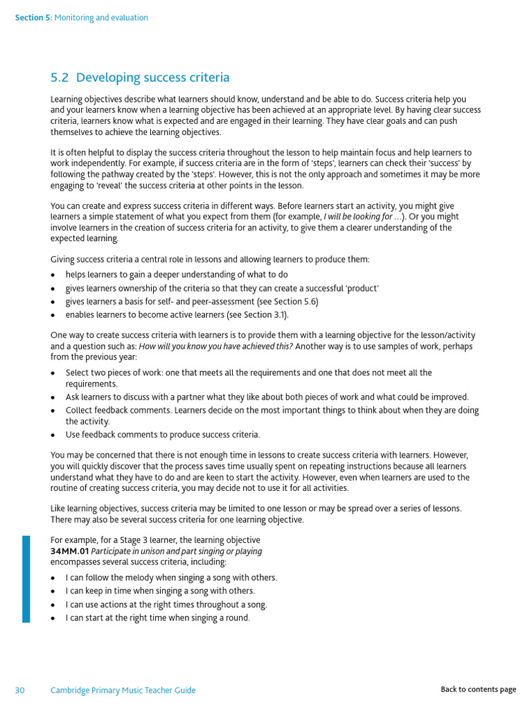 Intro 0068 w2.2 Developing Success Criteria | PDF | Learning ...
