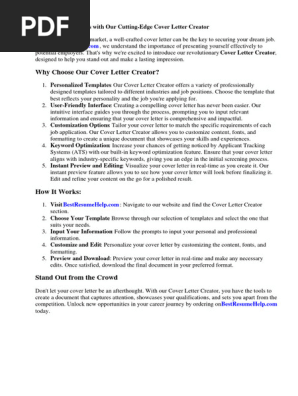 Cover Letter Creator