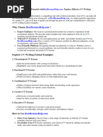 CV Writing Format Examples