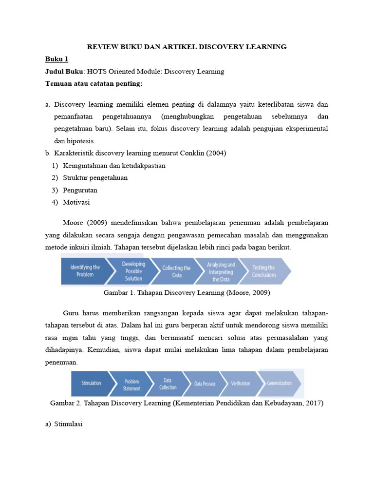 Karakteristik dan Tahapan Discovery Learning | PDF