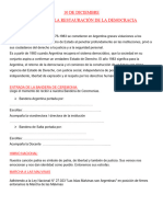 10 de Diciembre Dia de La Restauracion de La Democracia