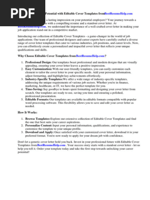 Editable Cover Letter for Cv