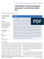Jove Protocol 65312 Assessment of Aphidicidal Effect of Entomopathogenic Fungi Against Parthenogenetic Insect Mustard Aphid Emlipaphis Erysimiem Kalt