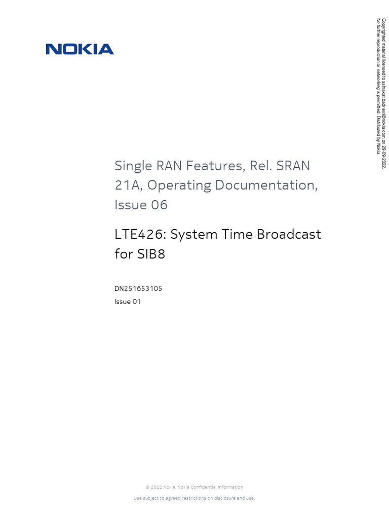 LTE426 System Time Broadcast For SIB8 | PDF | Lte (Telecommunication ...