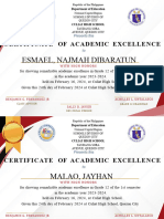 Red White and Gold Modern School Certificate