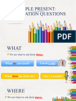 Simple Present Information Questions WH Grammar Drills Grammar Guides - 122574