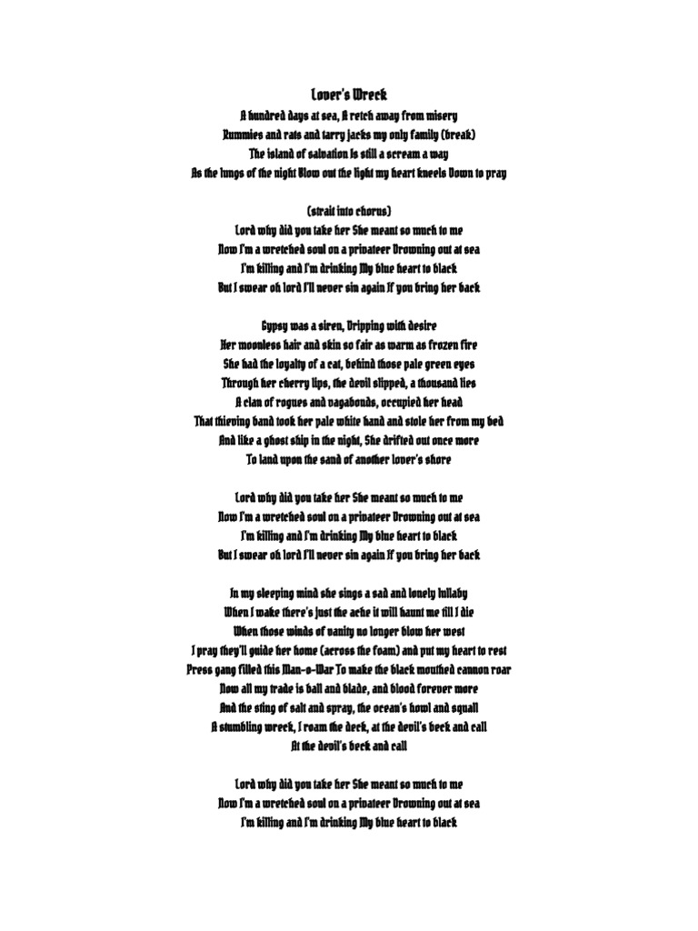 Song Lyrics For Larp | PDF