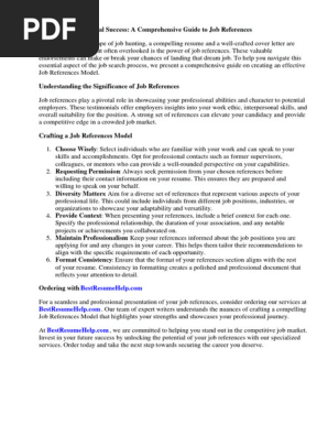 Job References Model