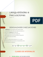 Desigualdades e Inecuaciones