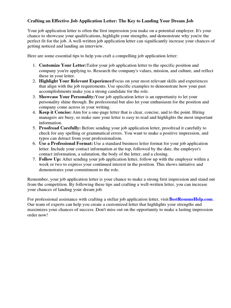 Job Application Letter With Resume - 1711410316