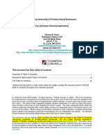 Structuring Ownership of Privately-Owned Businesses:: This Document Has Three Tables of Contents