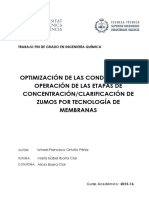 Clarificación de Zumos Por Tecnología de Membranas