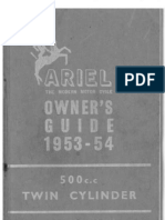 '53-'54 Ariel KH KHA Motorcycle Owner's Manual PDF