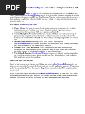Cover Letter PDF Word